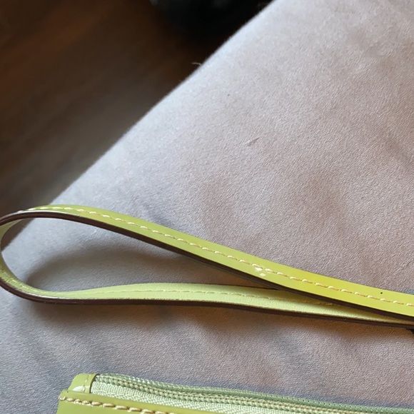 Coach green and tan wristlet - Picture 6 of 10